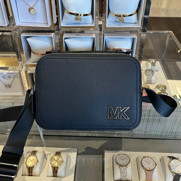 MICHAEL KORS COOPER PEBBLED LEATHER CROSSBODY BAG - Picture 1 of 11